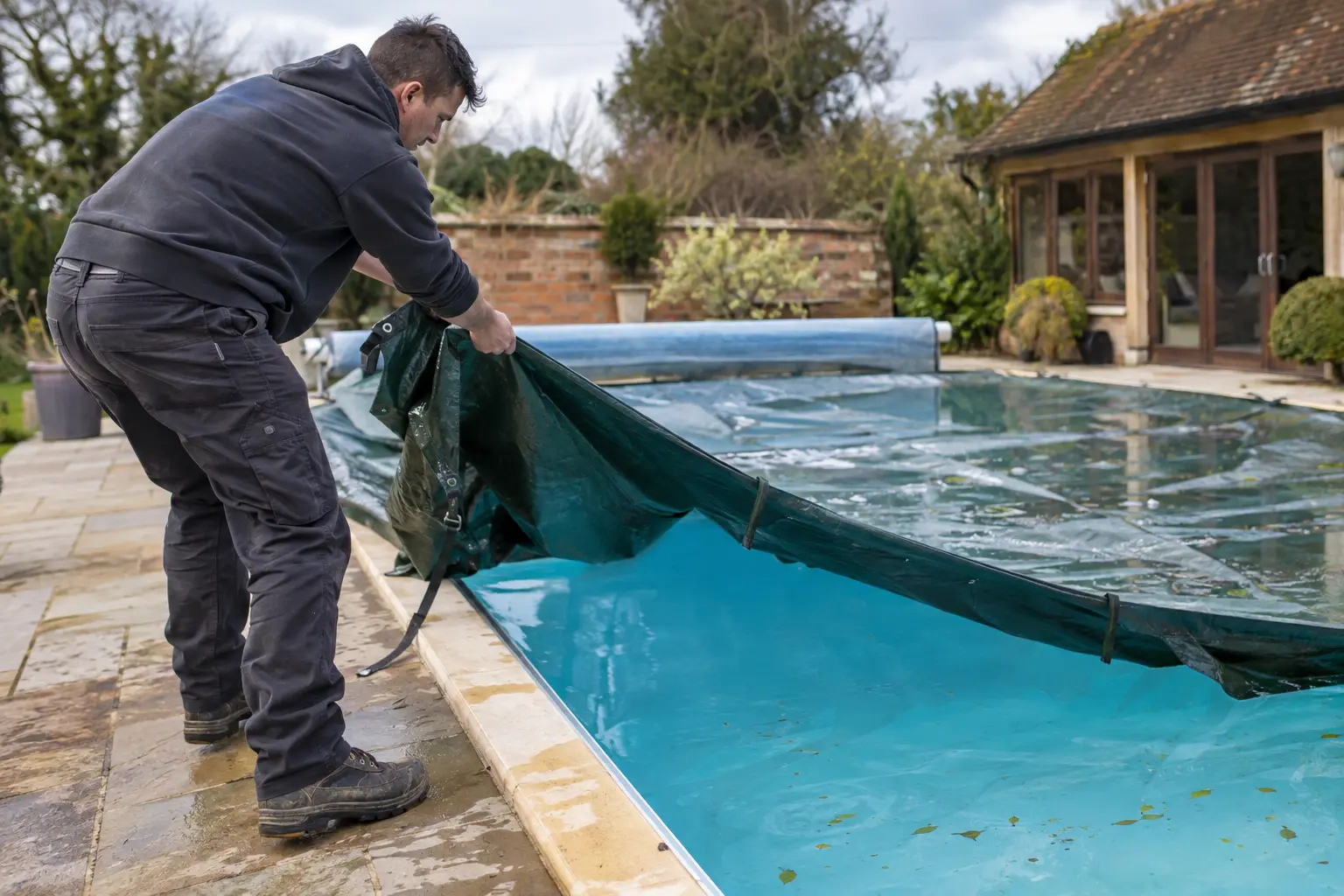 Pool Opening Service carried out by a swimming pool technician
