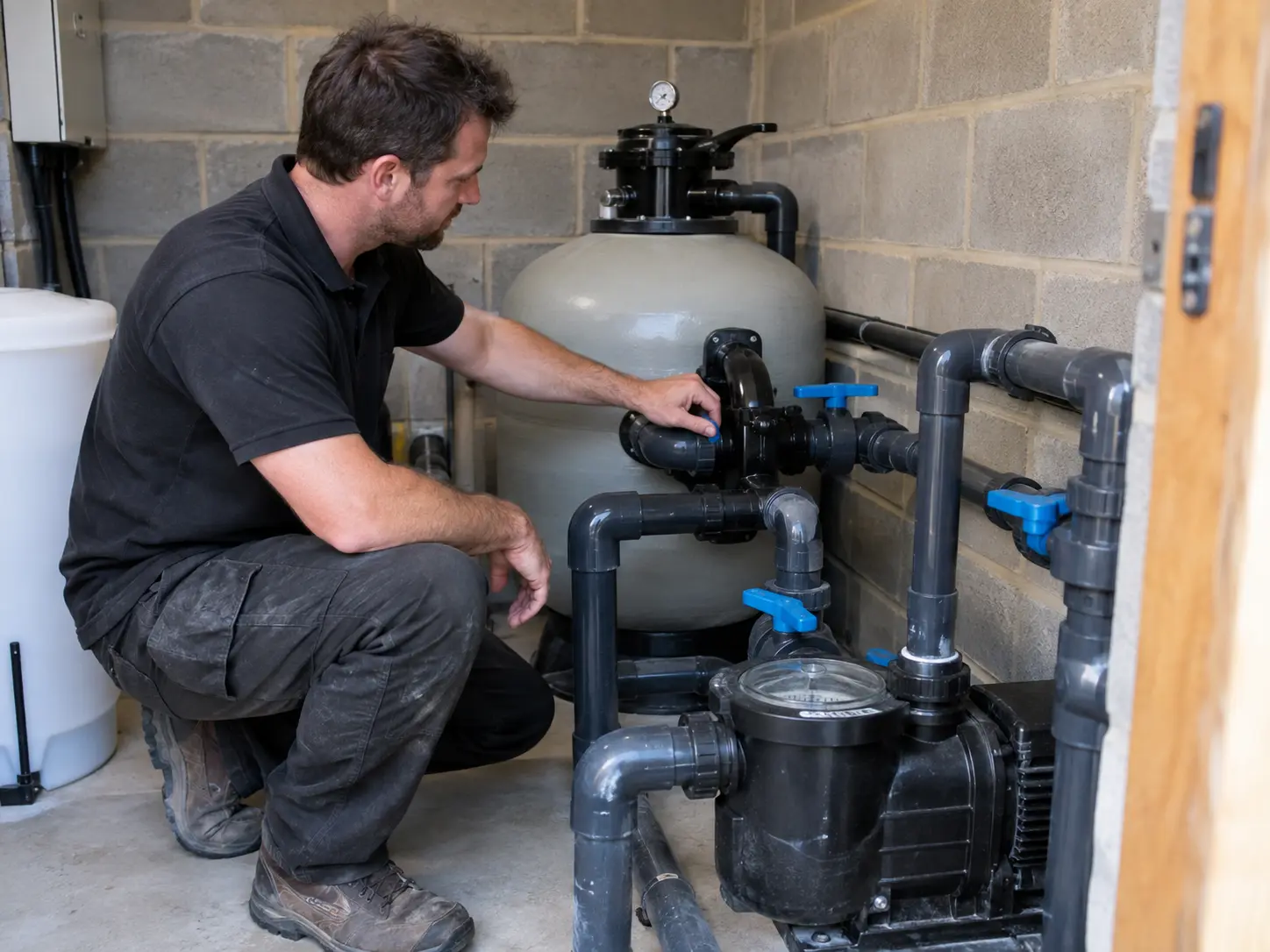 Pool Plant Room Servicing carried out by a swimming pool technician